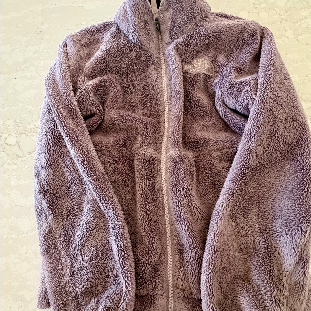 Girls North Face Purple Fleece Jacket size 6/ XS